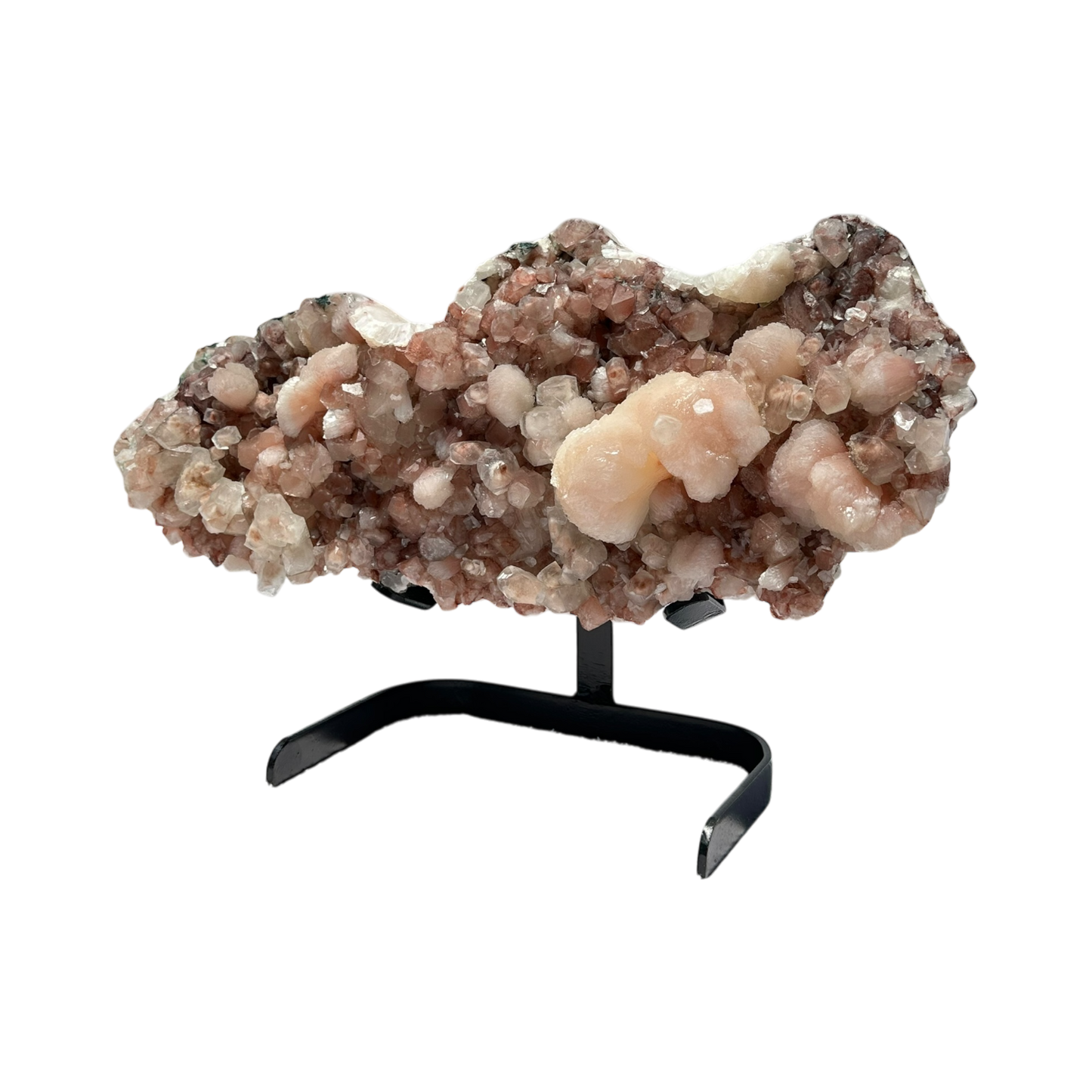 Pink Apophyllite with stilbite