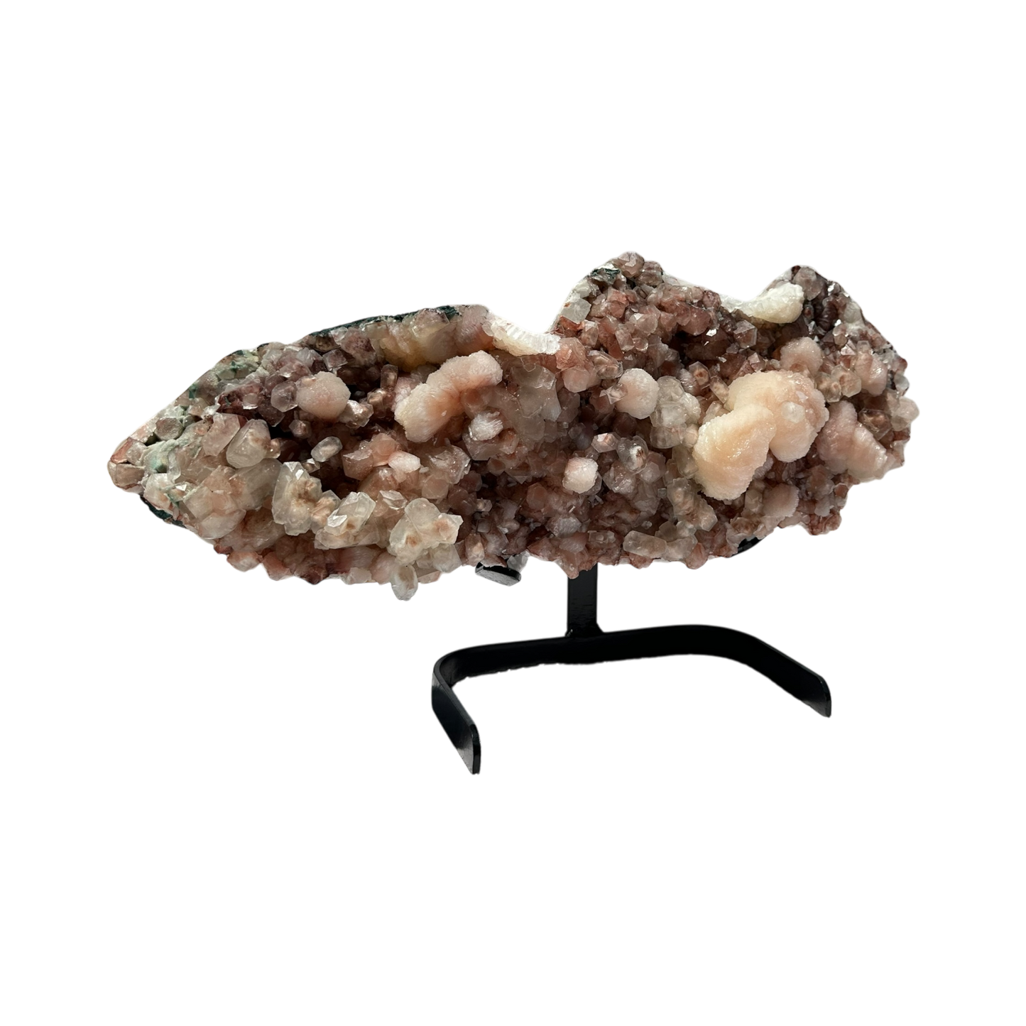 Pink Apophyllite with stilbite
