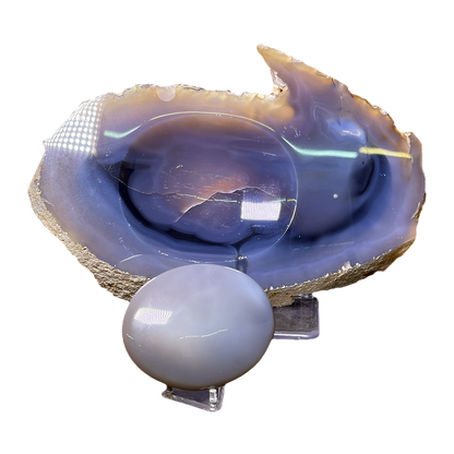 Agate Bowl with Stone