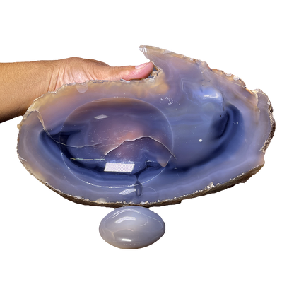 Agate Bowl with Stone