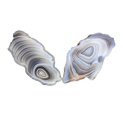 Banded Agate Plate (2pc/ Set)