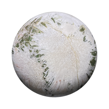 Scolecite with Celodonite Sphere