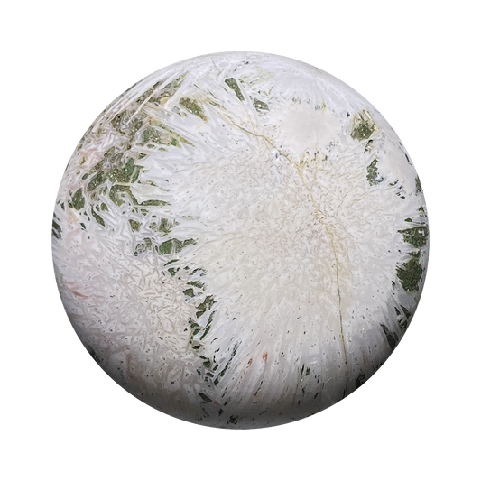 Scolecite with Celodonite Sphere