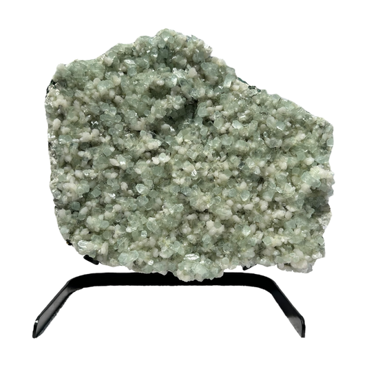 Green Apophyllite with stilbite