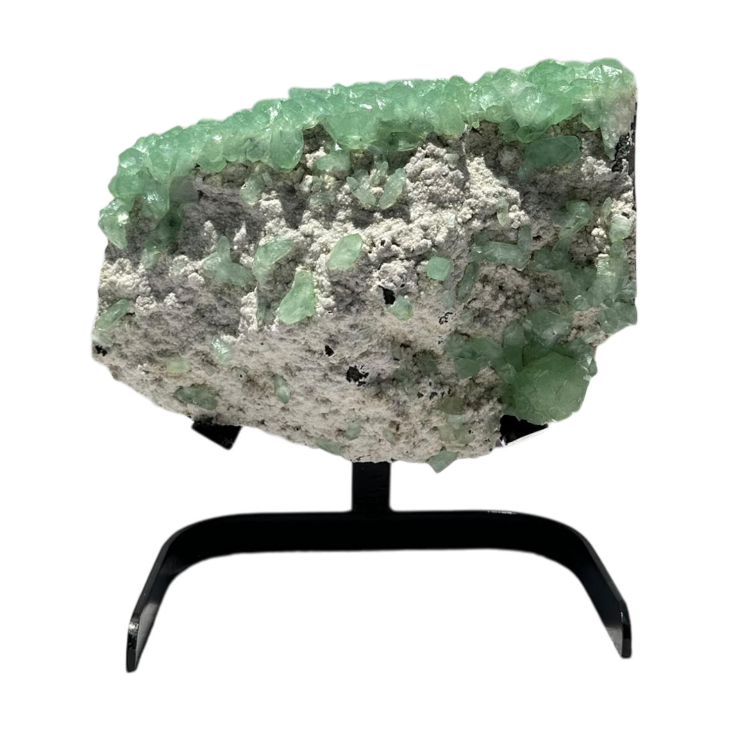 Green Apophyllite on Mordenite