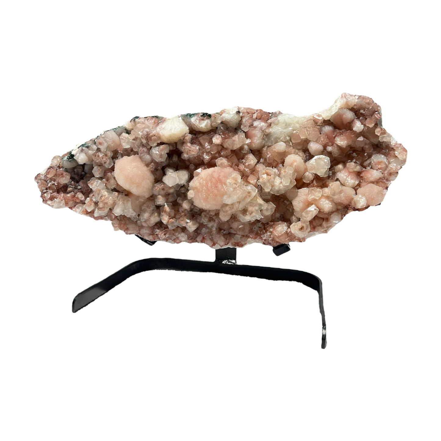 Pink Apophyllite with stilbite