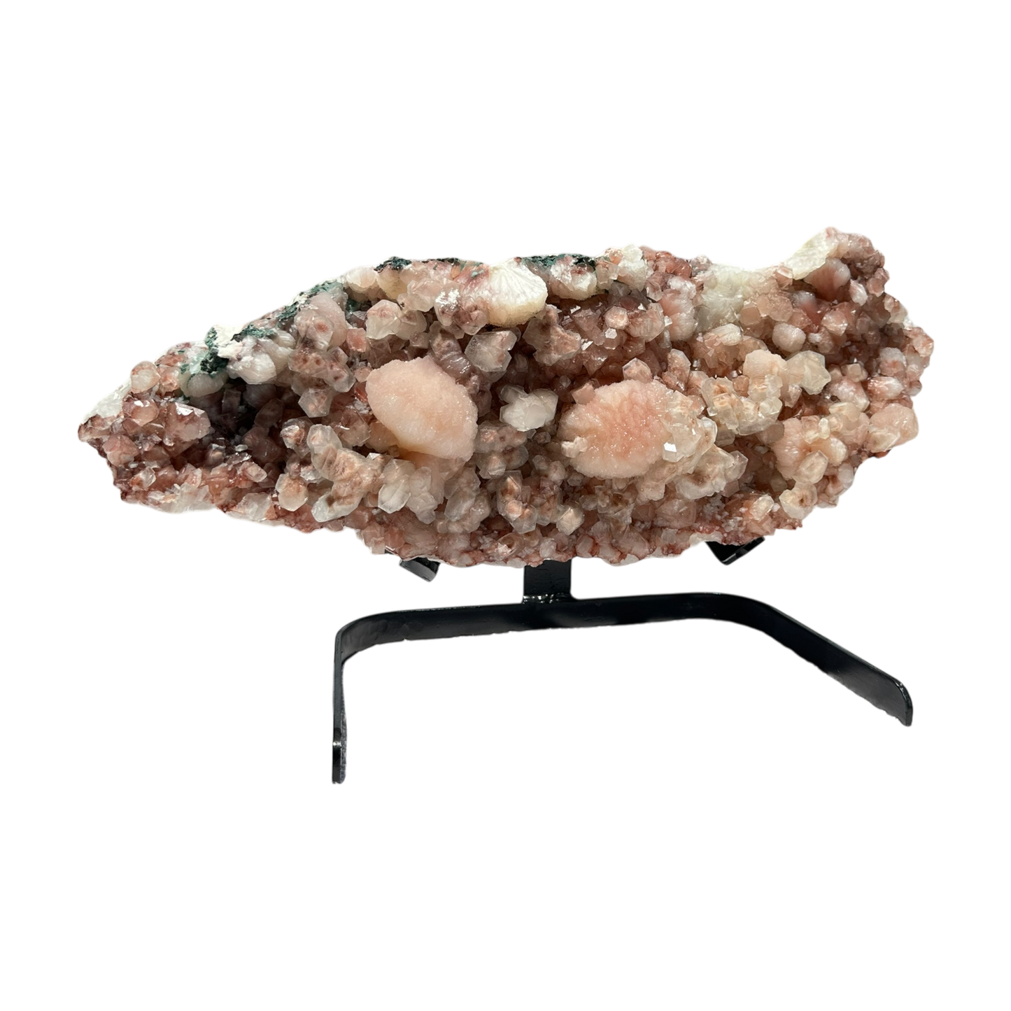 Pink Apophyllite with stilbite