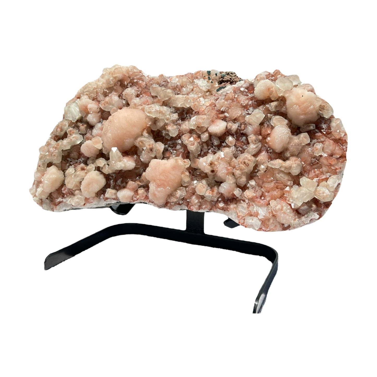Pink Apophyllite with stilbite