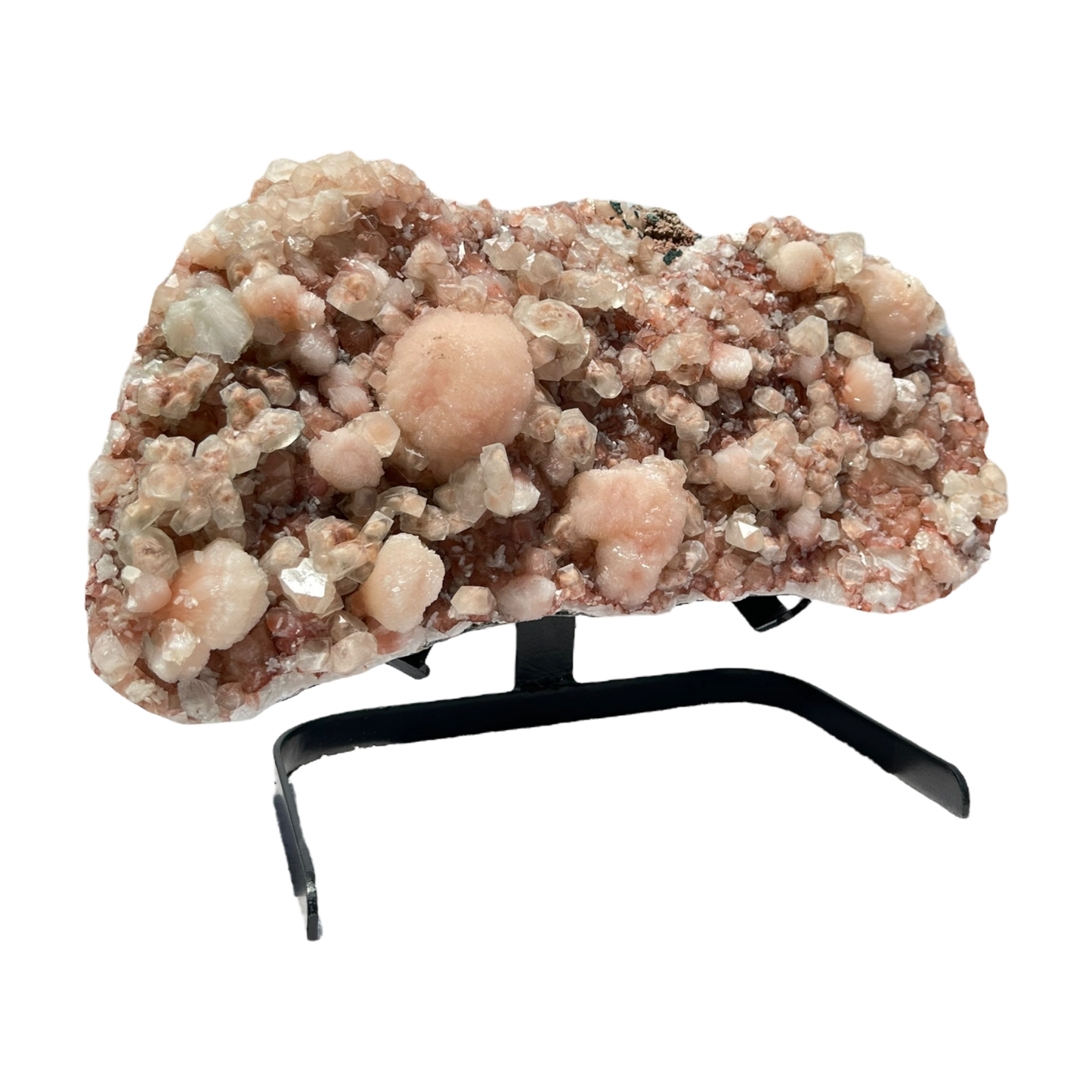 Pink Apophyllite with stilbite