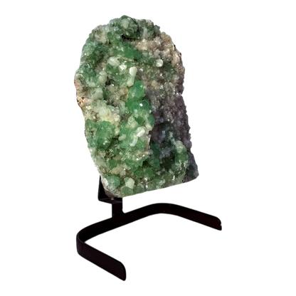 Green Apophyllite with Stilbite on Heulandite Matrix