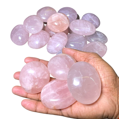 Rose Quartz Palm( 4 Pcs)