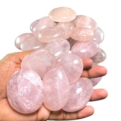 Rose Quartz Palm  (5 Pcs Set)