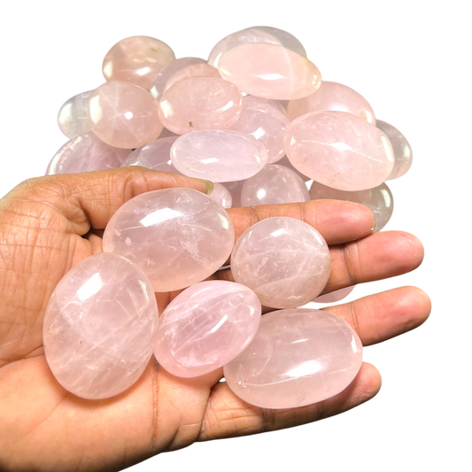 Rose Quartz Palm (10 Pcs Set)