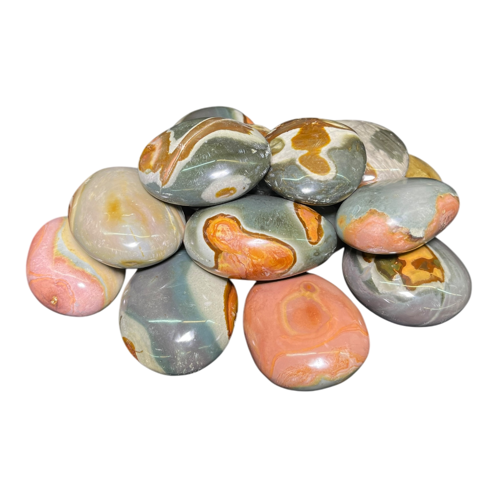 Polychrome  Jasper  Palm (4Pcs)