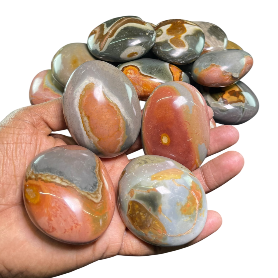 Polychrome  Jasper  Palm (4Pcs)