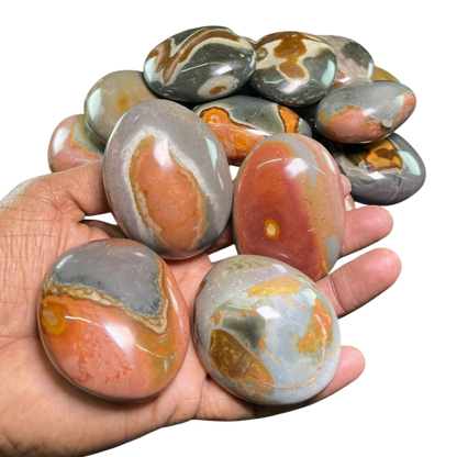 Polychrome  Jasper  Palm (4Pcs)