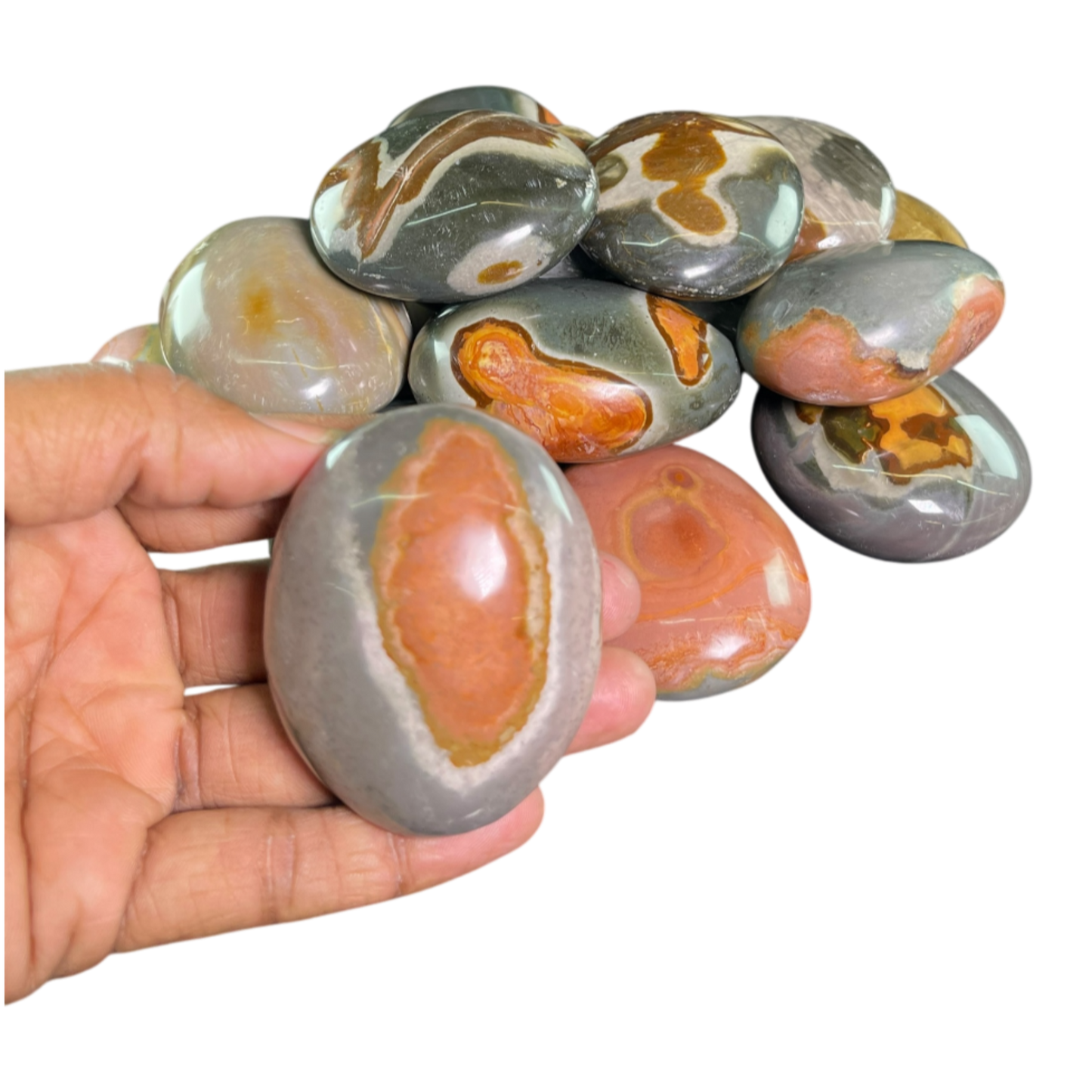 Polychrome  Jasper  Palm (4Pcs)