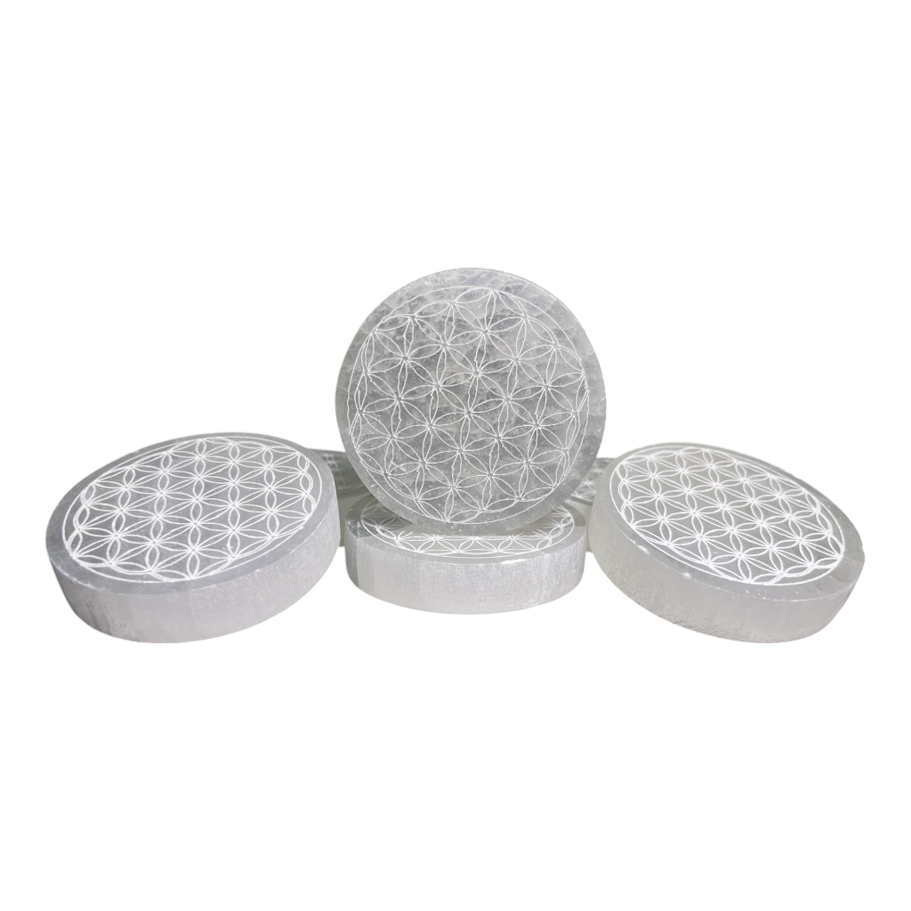 Selenite Coaster White