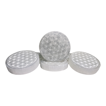 Selenite Coaster White