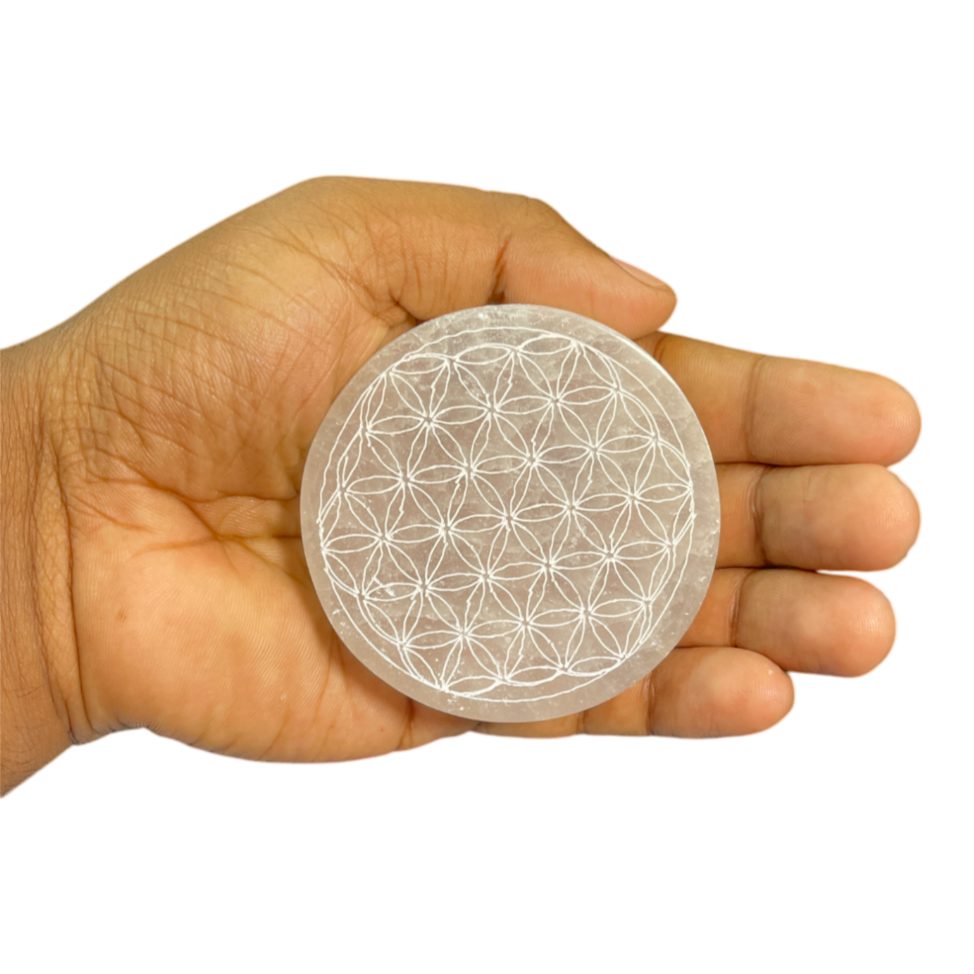 Selenite Coaster White