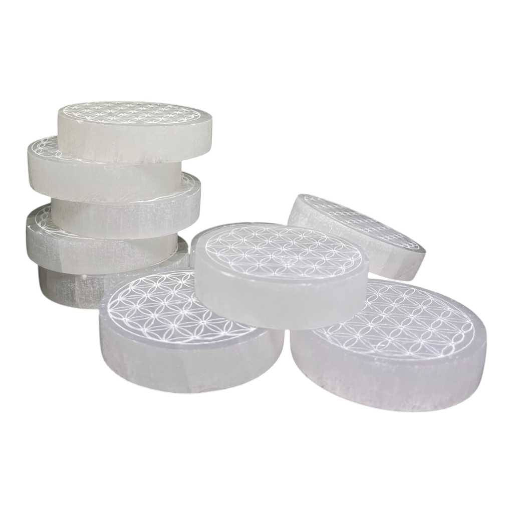 Selenite Coaster White
