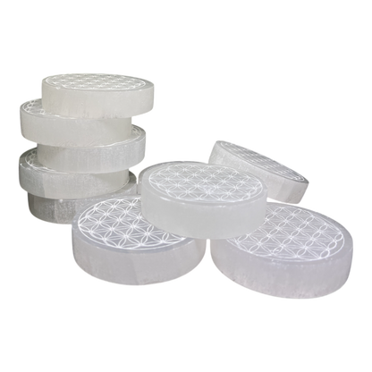 Selenite Coaster White