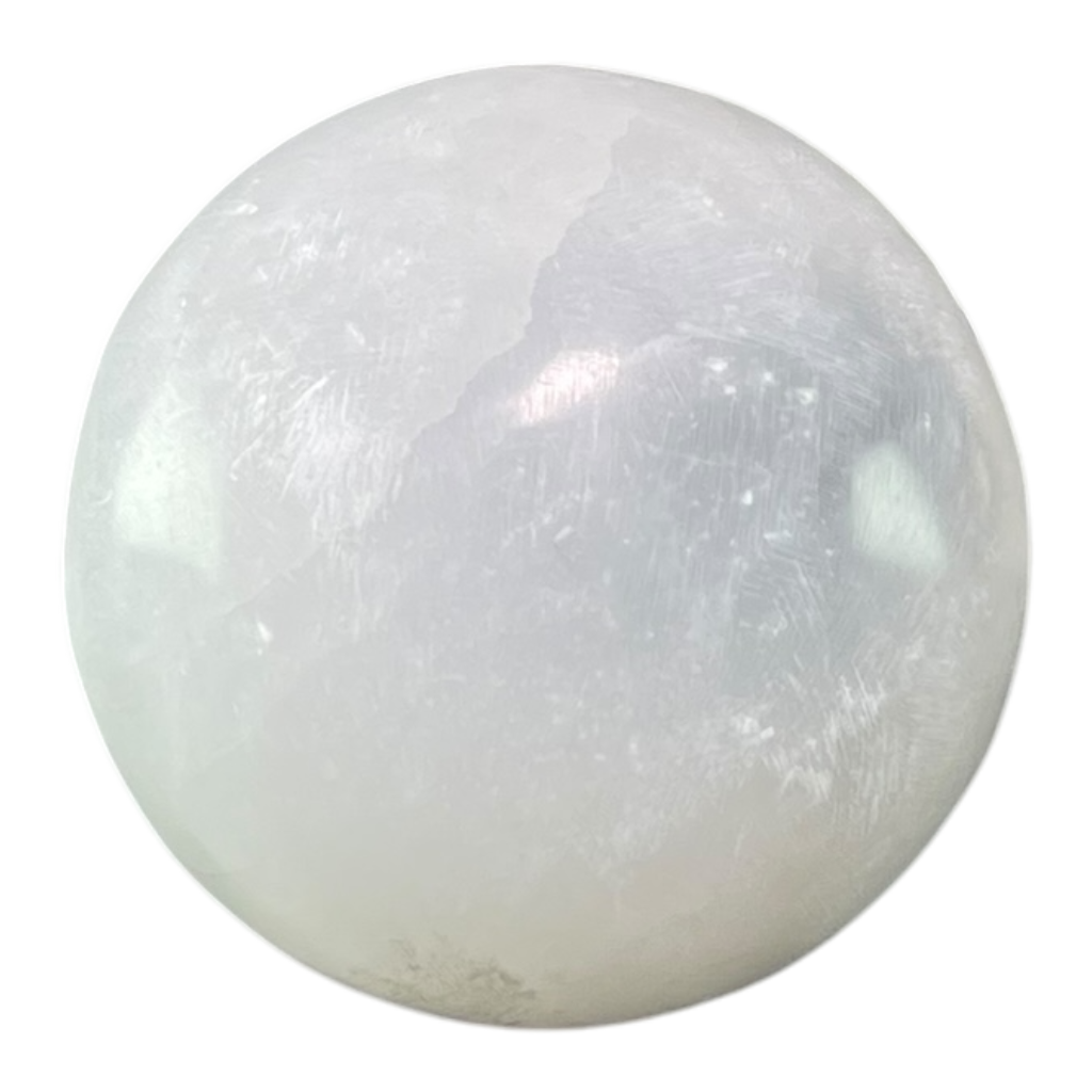 Selenite Sphere White