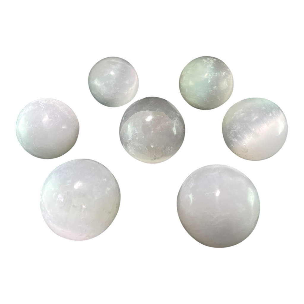 Selenite Sphere White