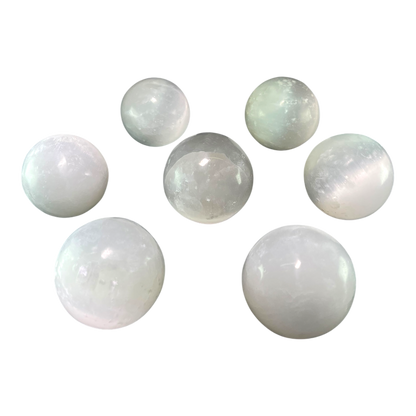Selenite Sphere White