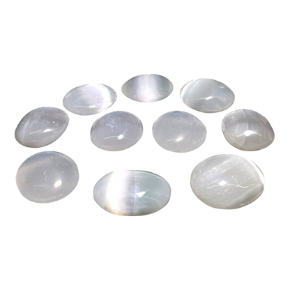 Selenite Palm Stone