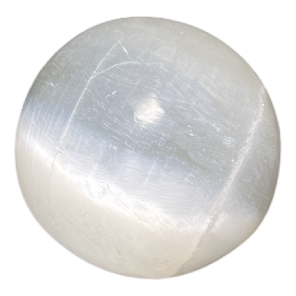 Selenite Sphere White