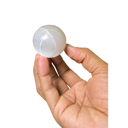 Selenite Sphere White