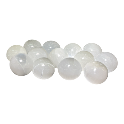 Selenite Sphere White