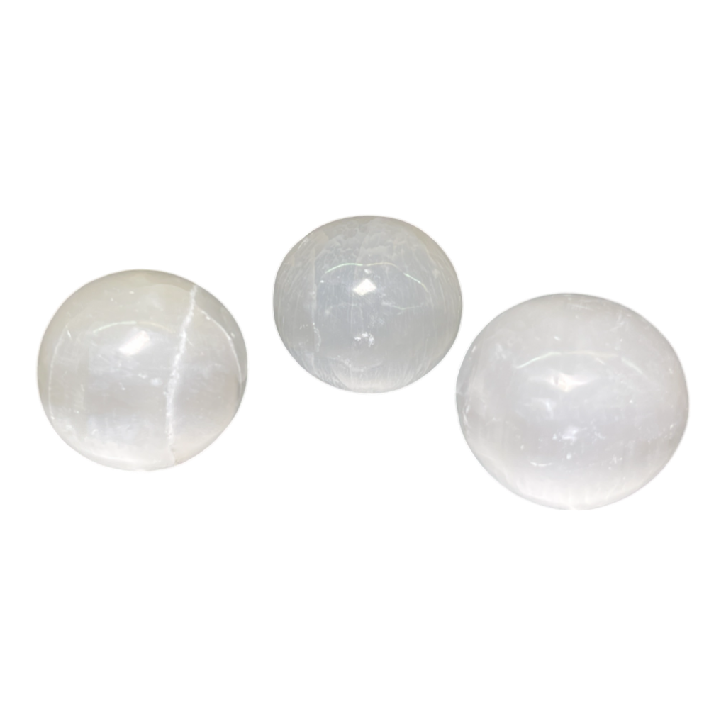 Selenite Sphere White