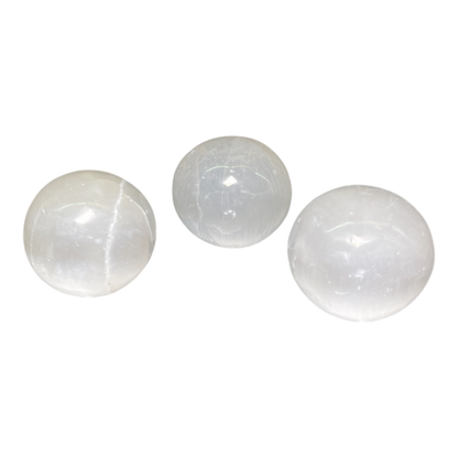 Selenite Sphere White