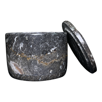 Orthoceras Bowl With Lid