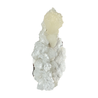 Apophyllite with Stilbite on Mordenite