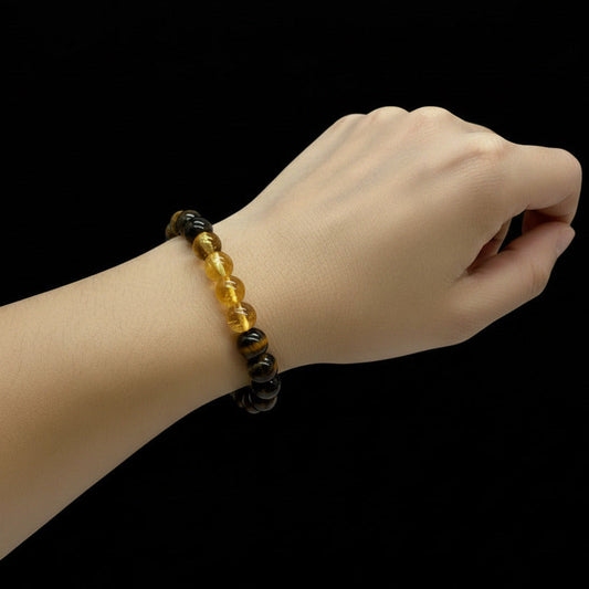 Aventurine, Tiger Eye, Citrine & Pyrite Bracelet