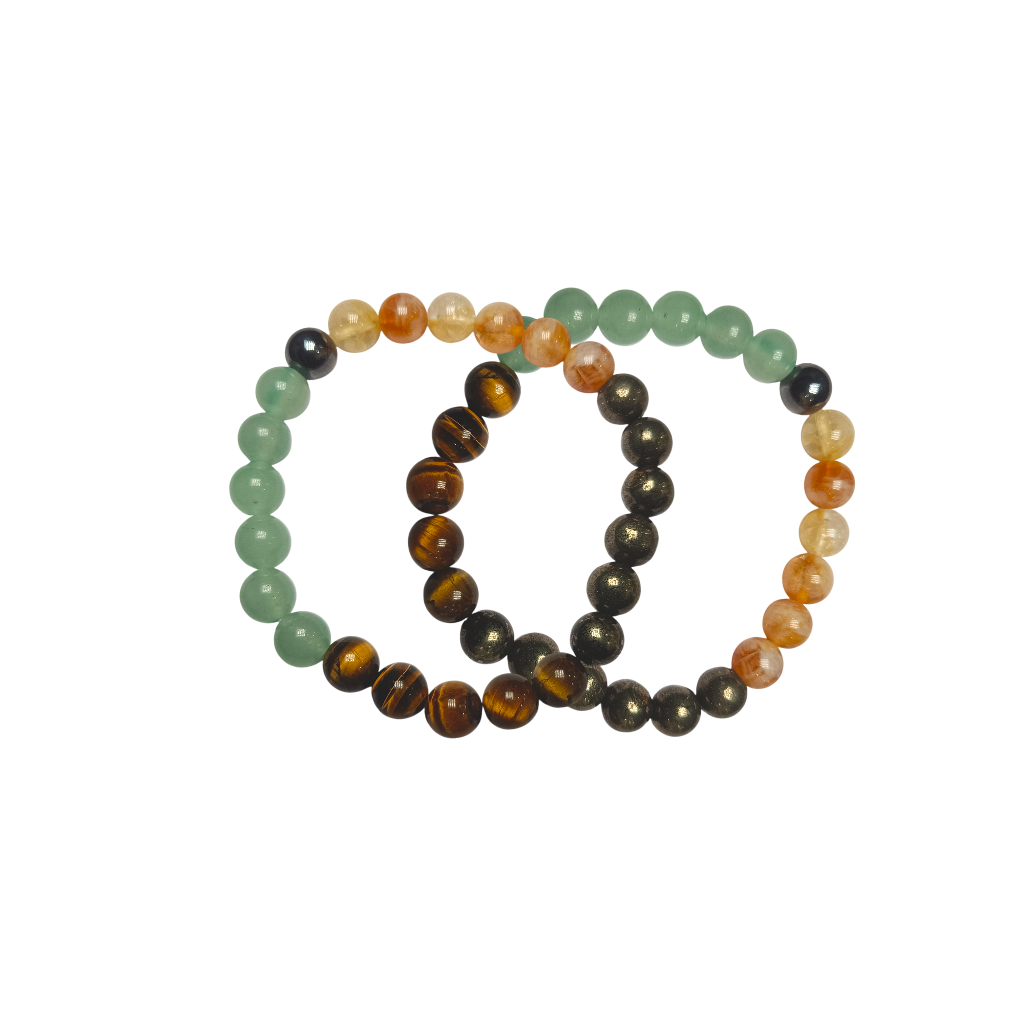 Pyrite, Citrine, Tiger Eye & Aventurine Bracelet
