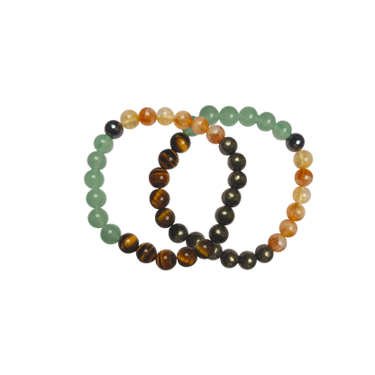 Pyrite, Citrine, Tiger Eye & Aventurine Bracelet