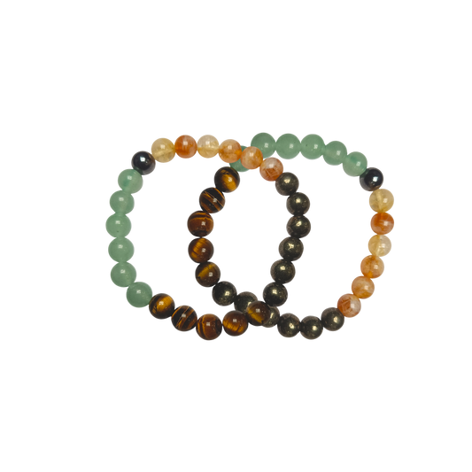 Pyrite, Citrine, Tiger Eye & Aventurine Bracelet