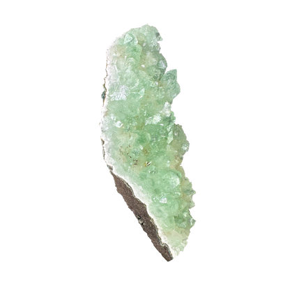 Green Apophyllite on White Heulandite