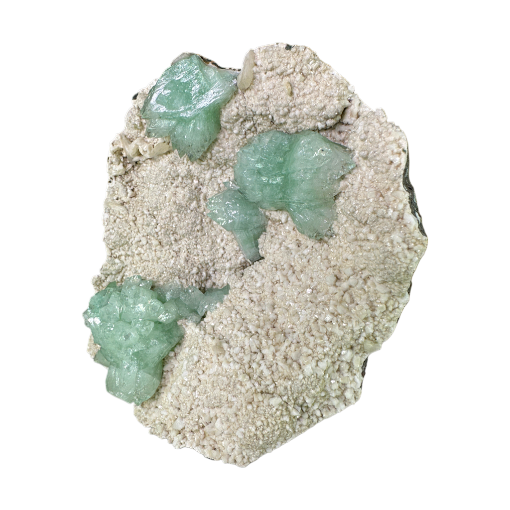 Green Apophyllite with Micro Heulandite
