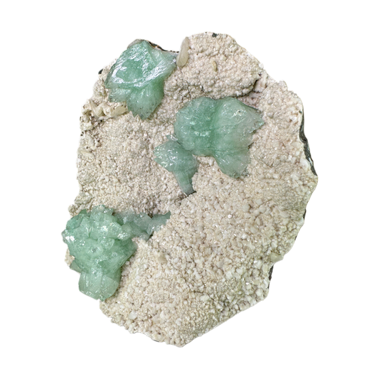 Green Apophyllite with Micro Heulandite