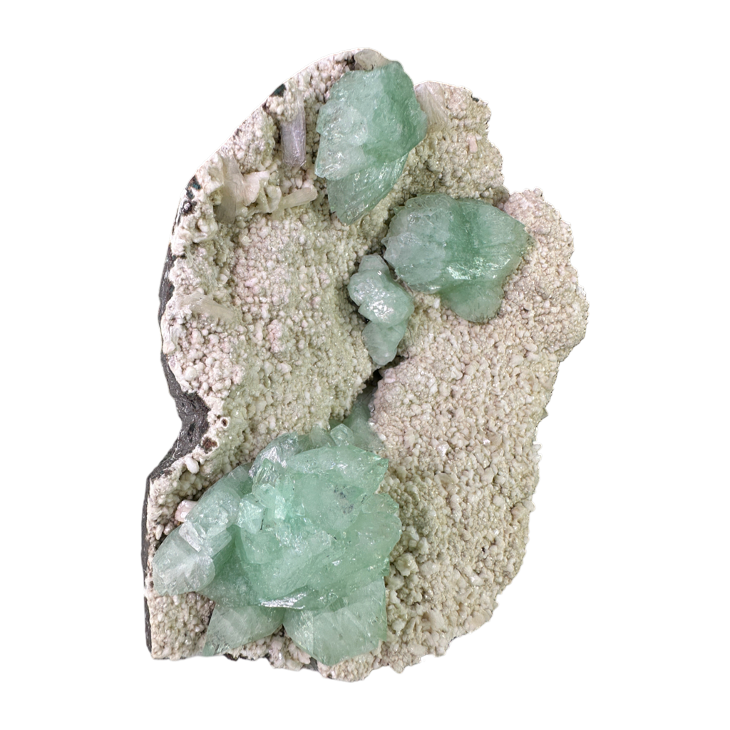 Green Apophyllite with Micro Heulandite
