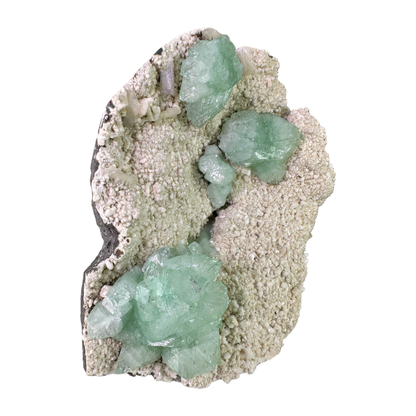 Green Apophyllite with Micro Heulandite