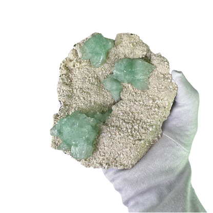 Green Apophyllite with Micro Heulandite
