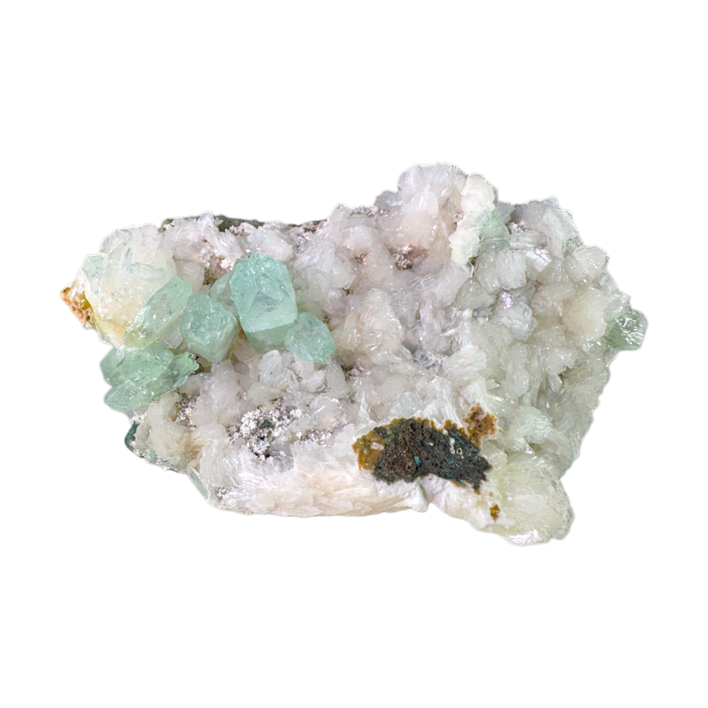 Green Apophyllite with Stilbite