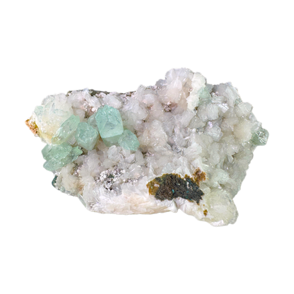 Green Apophyllite with Stilbite