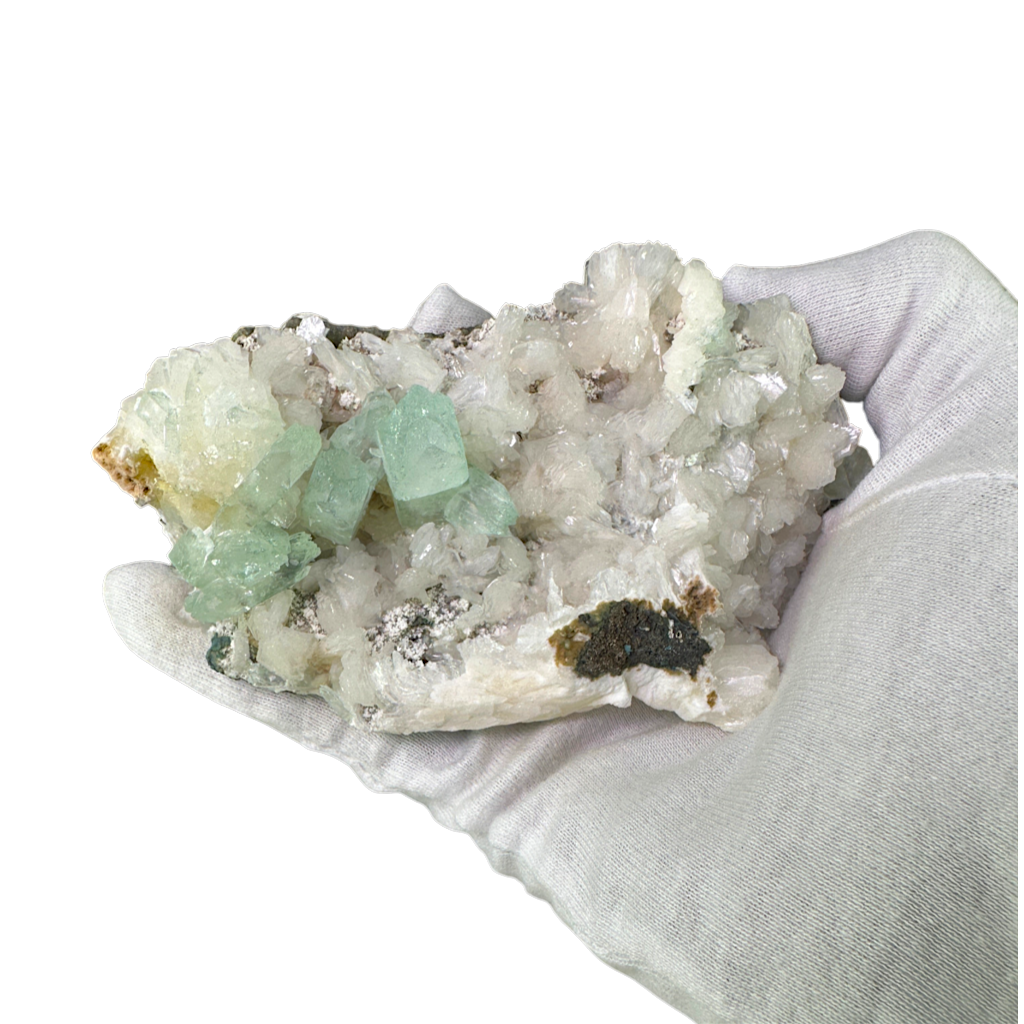 Green Apophyllite with Stilbite